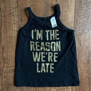 Girl’s 4T Oshkosh glittery print tank top